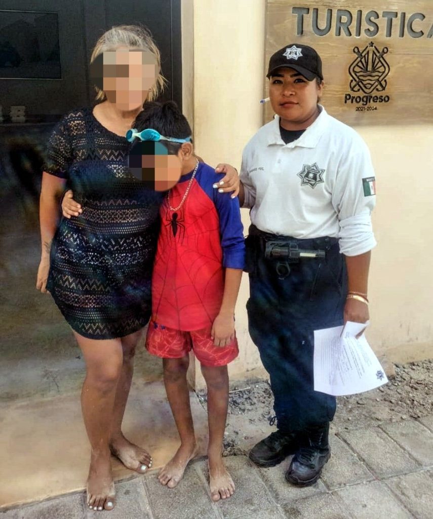 Elementos policíacos localizan a un menor en Progreso, Yucatán