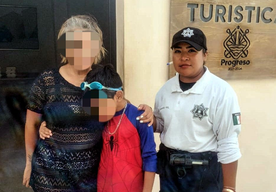 Elementos policíacos localizan a un menor en Progreso, Yucatán